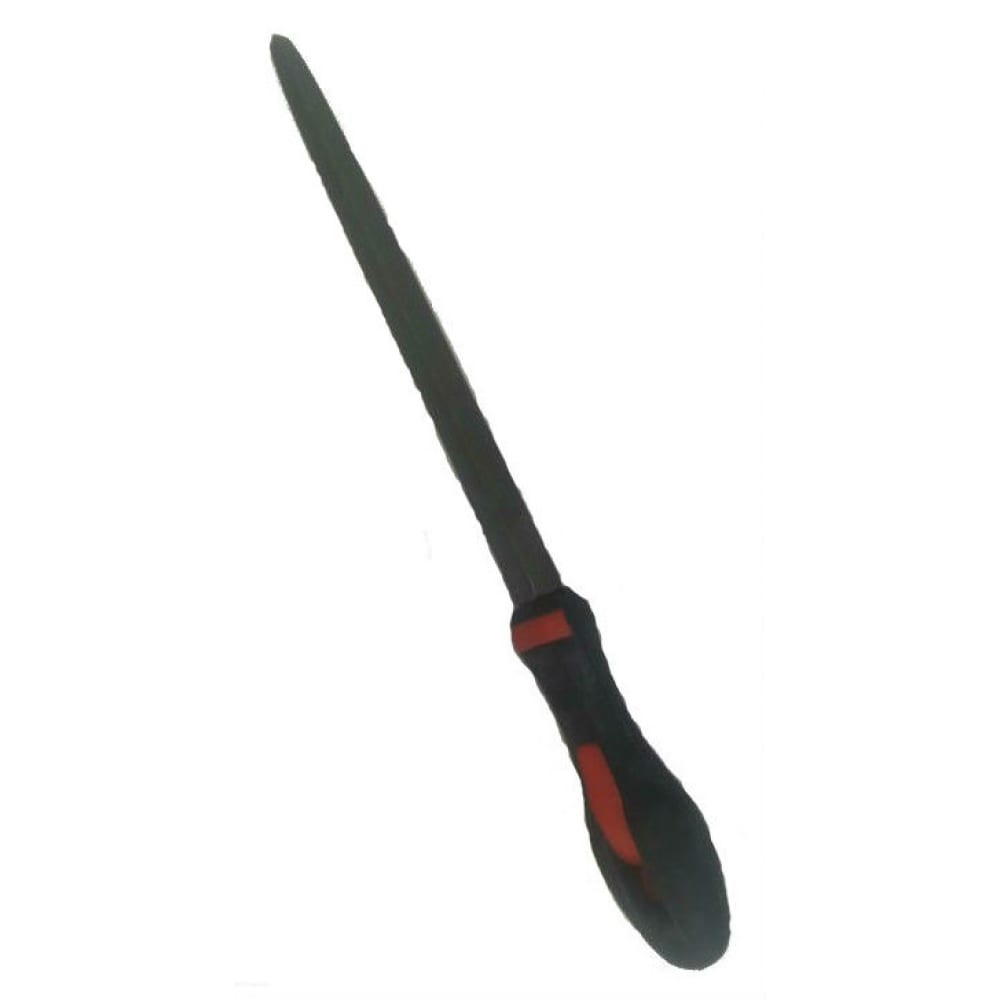 фото Треугольный зауженный напильник с ручкой pvc (200 мм, насечка №1 грубая) baum 3751200