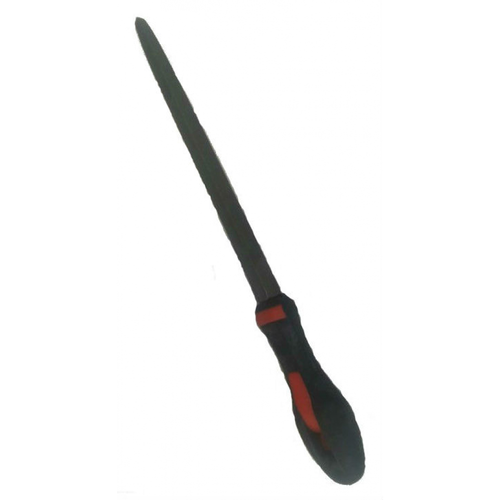 треугольный зауженный напильник с ручкой pvc 250 мм насечка 1 грубая baum 3751250 Зауженный треугольный напильник BAUM