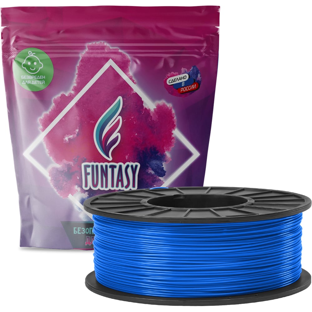 Изображение товара Пластик в катушке Funtasy PETG 1.75 мм ультрамарин 1 кг