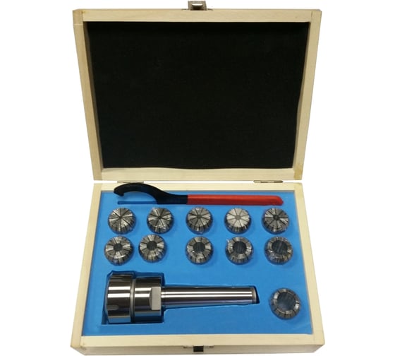 Изображение товара Патрон цанговый MSB4-ER32, хвостовик конус Морзе, DIN228-A, с набором цанг 11 шт. 4-20 мм GRIFF b220331