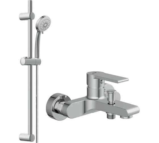 Изображение товара Комплект для ванной Cersanit vibe 2 в 1: смеситель brasko и душевой гарнитур 64513