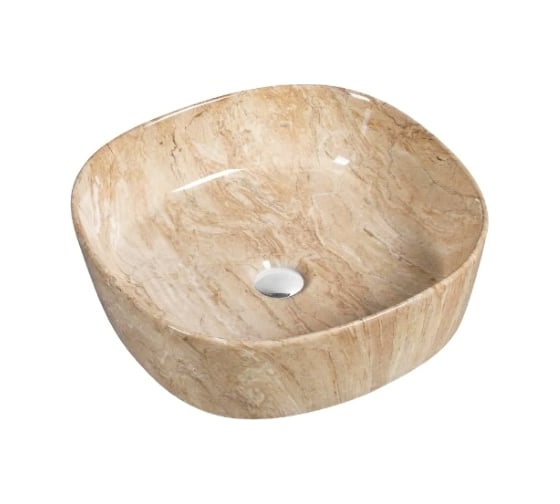 Изображение товара Керамическая накладная раковина Santi Line под мрамор SL-7024