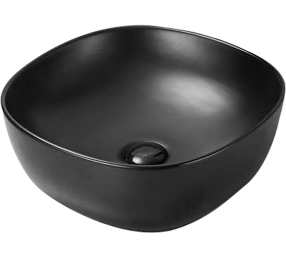 Изображение товара Керамическая накладная раковина Santi Line матовая чёрная SL-1106MB