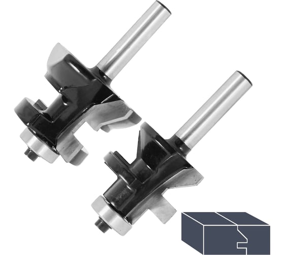 Изображение товара Набор фрез для вагонки 2 шт, хвостовик 8 мм Спец 1412004