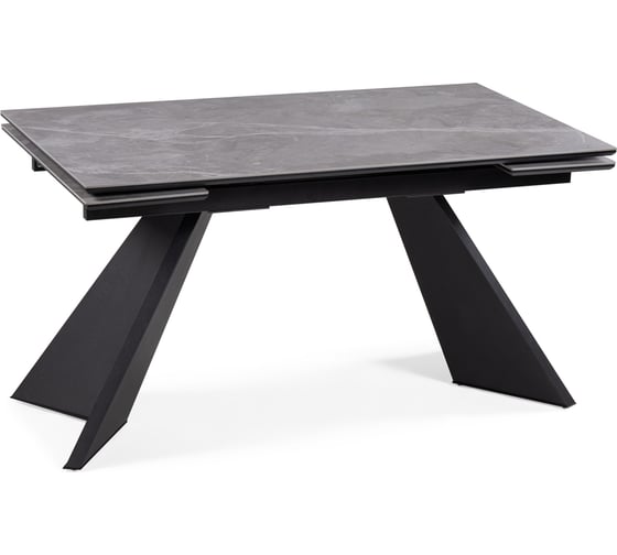 Изображение товара Керамический стол Woodville Ливи 140x80x78, серый мрамор/черный 532401