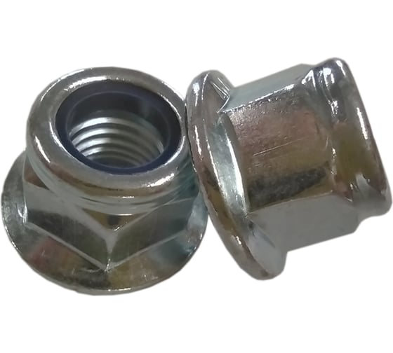 Изображение товара Самоконтрящаяся гайка с фланцем ZAMETAL нейлон М10, 10.0, DIN6926, цинк, 500 шт. ZA108486