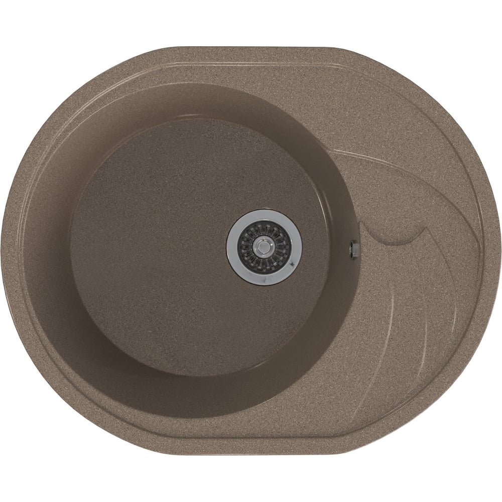 Изображение товара Мойка MIXLINE ML-GMS08 овальная с крылом терракот стандарт врезная 570x460 мм