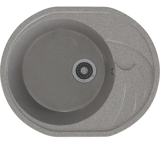 Изображение товара Мойка MIXLINE ML-GMS08 стандарт овальная с крылом, темно-серый 309, 570x460x170 мм 551120