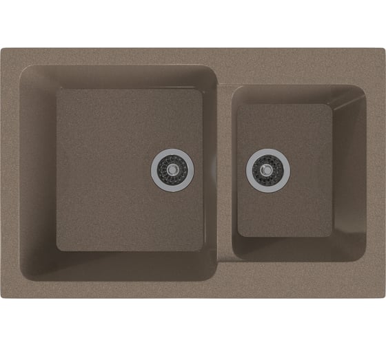 Изображение товара Мойка MIXLINE ML-GMS13 стандарт двухчашевая, терракот 307, 775x505x200 мм 551143