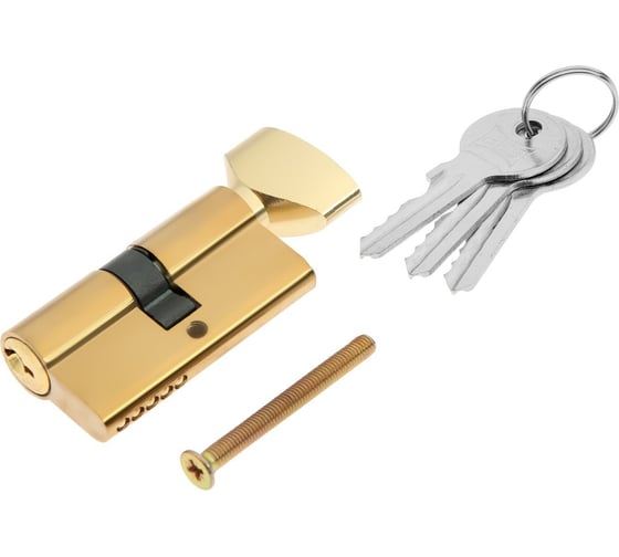 Изображение товара Цилиндровый механизм ТУНДРА 60 мм, с вертушкой, английский ключ, 2921828