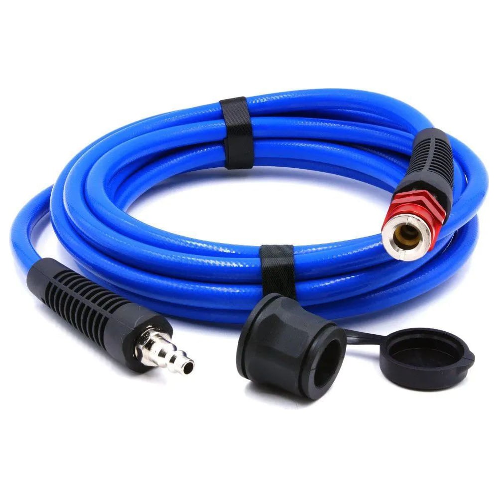 Изображение товара Пневматический полиуретановый шланг 15 м с быстросъемом латунь 6.5х10 мм HQ-mech HQ-AH06-1510BLUE