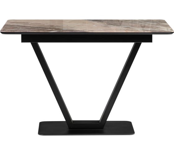 Изображение товара Стеклянный стол Woodville Бугун 120x80x77, каталония/черный 532389