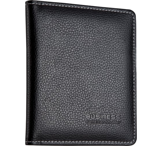 Изображение товара Визитница COMIX на 72 визитки, обложка экокожа, черный A2100