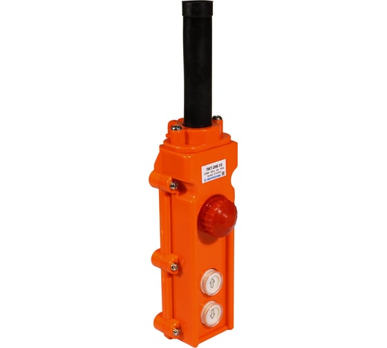 Изображение товара Кнопочный пост Электротехник ПКТ-20Б У2, 5А, IP54, кнопка "блокировка"с фиксацией (красная), вверх, вниз ET512631