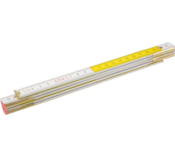 Изображение товара Складной деревянный метр 2 м (желто-белый) TOPEX 26C006