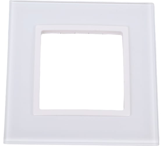 Изображение товара Рамка для розеток и выключателей ЭРА Elegance 14510101 на 1 пост, стекло, белый/белый Б0059166