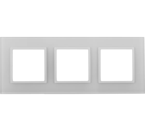 Изображение товара Рамка для розеток и выключателей ЭРА Elegance 14510301 на 3 поста, стекло, Elegance, белый/белый Б0059170