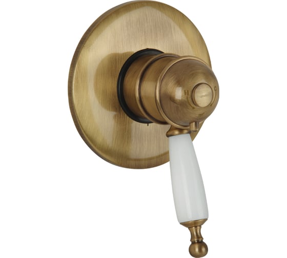 Изображение товара Смеситель Migliore OXFORD скрытого монтажа, термостат, ручка белая, бронза 19101