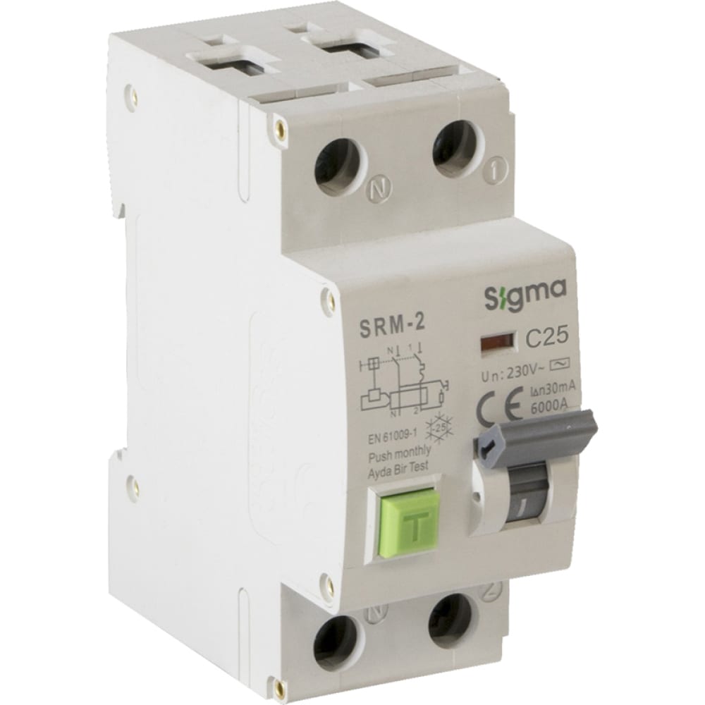 Автоматический выключатель дифференциального тока Sigma Elektrik выключатель автоматический дифференциального тока 2п c 16а 30ма тип ac 4 5ка диф 101 4 5мод dekraft 15003dek