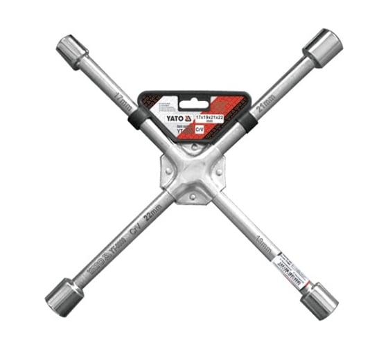 Изображение товара Усиленный баллонный крестестовой ключ (17x19x21x22мм) YATO YT-0800