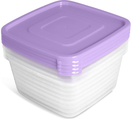 Изображение товара Контейнер Martika для продуктов СВЧ Унико квадратный 0,9л набор 4шт. С214