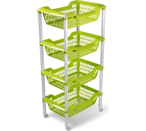 Изображение товара Универсальная этажерка Martika Джета 4 корзины оливковая С736ОЛВ