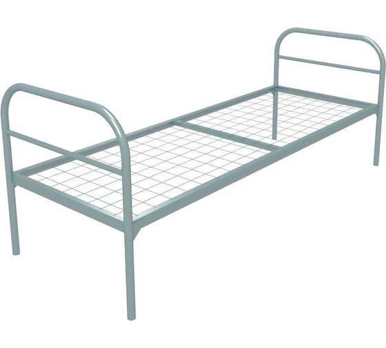 Изображение товара Кровать металлическая одноярусная SAMGRUPP "Эконом +" 800x1900, сетка 100x50, 1 перемычка КО-Э1-УС1 800х1900 (100х50)