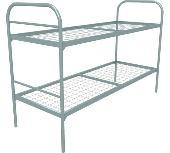 Изображение товара Кровать металлическая двухъярусная SAMGRUPP "бюджет +" 700x1900, сетка 100x100, 1 перемычка КД-Э-УС1 700х1900 (100х100)