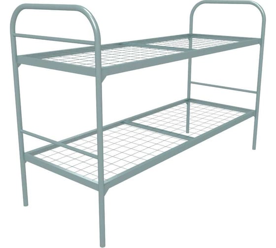 Изображение товара Кровать металлическая двухъярусная SAMGRUPP "эконом" 800x1900, сетка 100x50, 1 усиление, 1 перемычка КД-Э1-УС1 800х1900 (100х50)