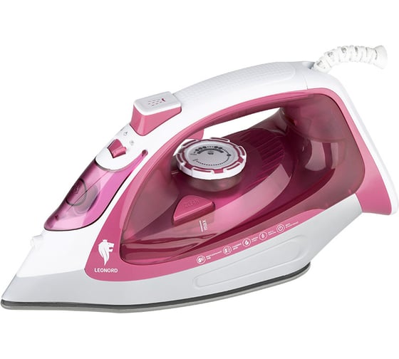 Изображение товара Утюг Leonord le-1805 розовый 2600 Вт, пар, спрей, паровой удар, самоочистка, керамическая подошва 270091
