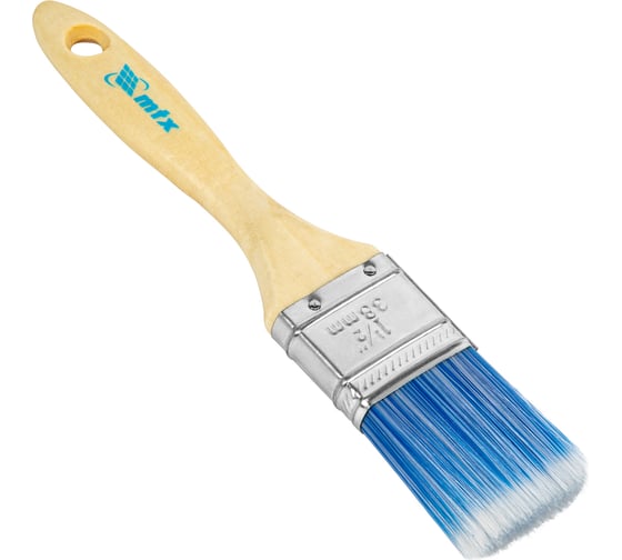 Изображение товара Кисть MTX плоская "Евро" 1.5", искусственная щетина, деревянная ручка 83070