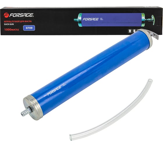 Изображение товара Шприц для масла и других технических жидкостей Forsage с гибким шлангом, 1000 мл, длина шланга 260 мм F-0709(47086)