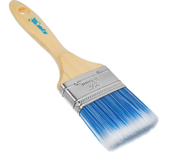 Изображение товара Кисть плоская MTX "Евро" 2.5", искусственная щетина, деревянная ручка 83072