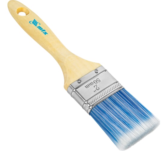 Изображение товара Кисть MTX плоская "Евро" 2", искусственная щетина, деревянная ручка 83071