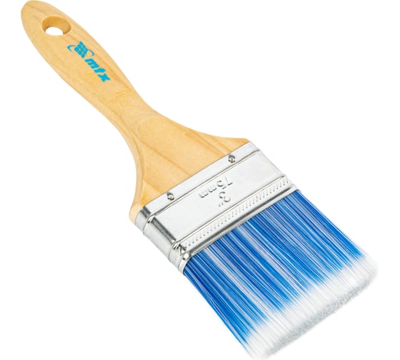 Изображение товара Кисть MTX плоская "Евро" 3", искусственная щетина, деревянная ручка 83073