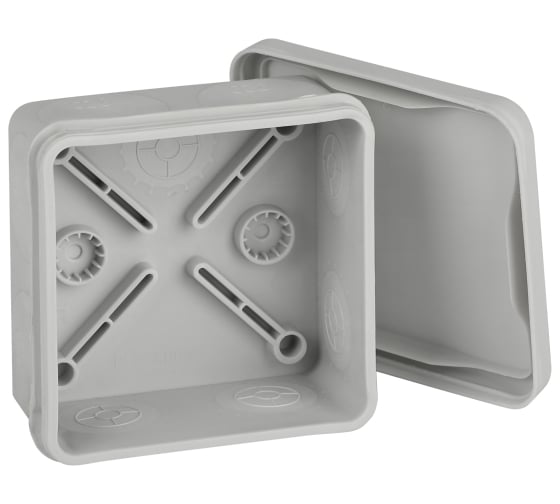 Изображение товара Распаячная коробка ЭРА KOR8080409g2MP двухкомпонентная, безгалогенная, атмосферостойкая, 80x80x40мм пря Б0060290