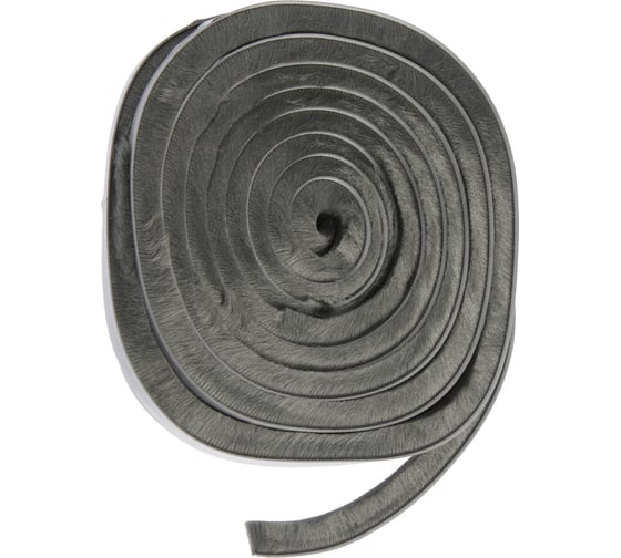 Изображение товара Щеточный самоклеящийся уплотнитель ТУНДРА 9x15 мм, 10 м. 9103466