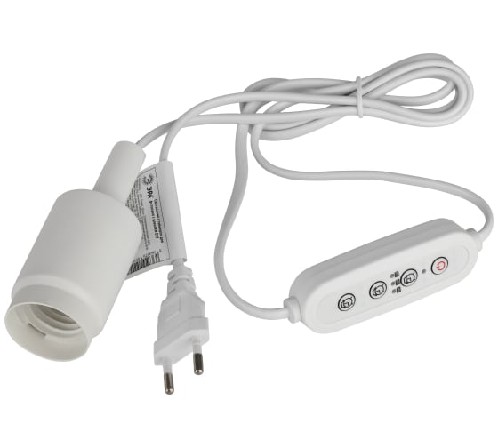 Изображение товара Светильник для растений ЭРА FITOTime Holder E27 с проводом и таймером, для фитоламп с цоколем Е27 Б0059882