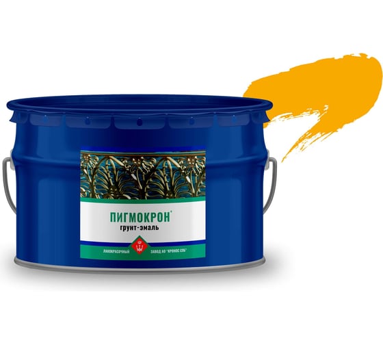 Изображение товара Грунт-эмаль Пигмокрон (желтый сигнальный ral 1003 матовый, ведро - 10 кг) 4605578000856