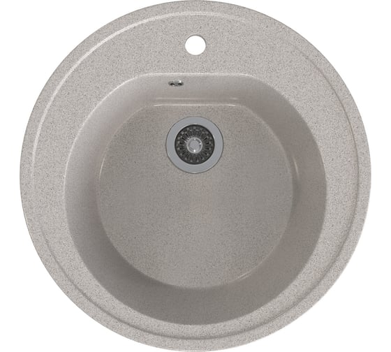 Изображение товара Мойкa MIXLINE ML-GMS02 стандарт круглая, светло-серый 310, 505 мм, глубина чаши 165 мм 551091