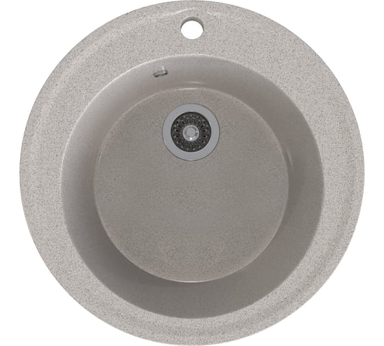 Изображение товара Мойкa MIXLINE ML-GMS01 стандарт круглая, светло-серый 310, 475 мм, глубина чаши 194 мм 551084