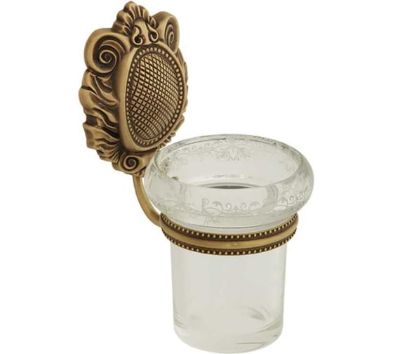 Изображение товара Настенный стакан Migliore CLEOPATRA стекло прозрачное, с матовым декором, бронза 16621