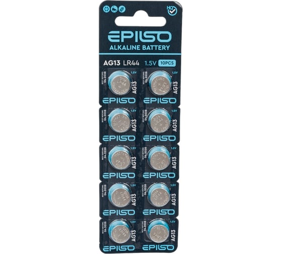 Изображение товара Шелочной элемент питания Epilso ag13 10bl, 357, lr44 EPB-AG13-10BC