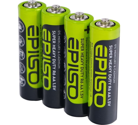 Изображение товара Солевой элемент питания Epilso (угольно-цинковый) r6/aa 4pcs shrink EPB-R6-4S