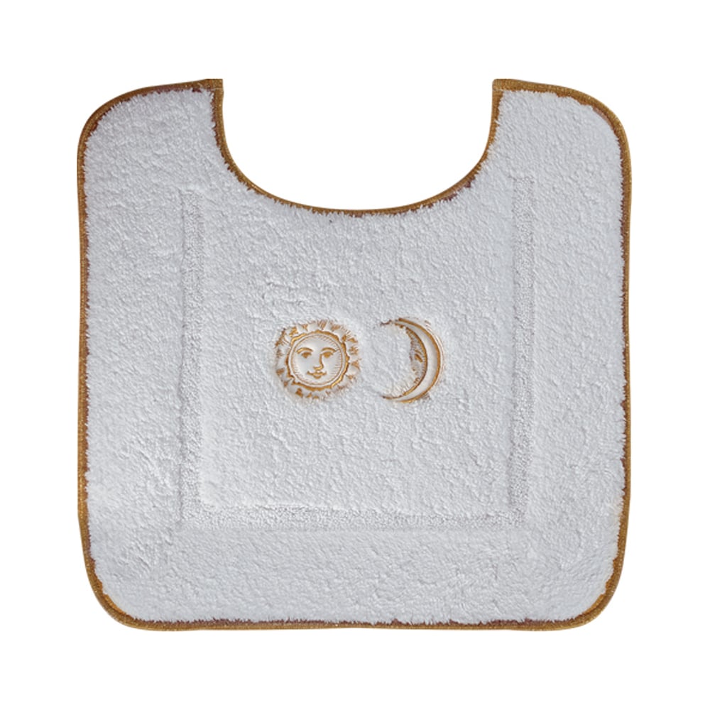 Изображение товара Коврик для WC Migliore COMPLEMENTI 60x60 см белый с золотым узором солнце и луна