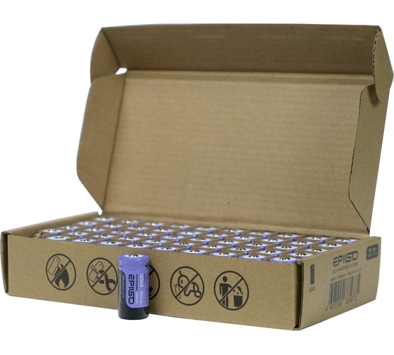 Изображение товара Аккумулятор li-ion Epilso 16340 800mah без защиты упаковка 50 штук EPB-16340-0.8-NP-50pc