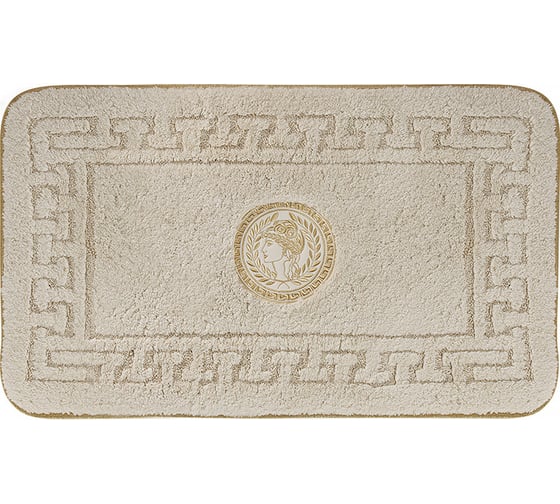 Изображение товара Коврик для ванной комнаты Migliore 60x100 см., логотип АФИНА, кремовый, окантовка золото 30774
