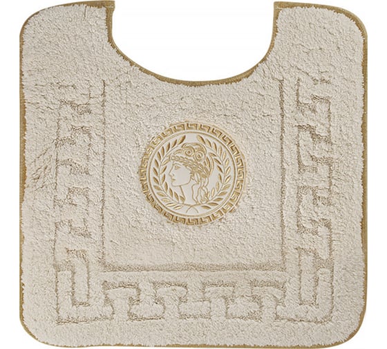 Изображение товара Коврик для WC Migliore 60x60 см., логотип АФИНА, кремовый, окантовка золото 30776