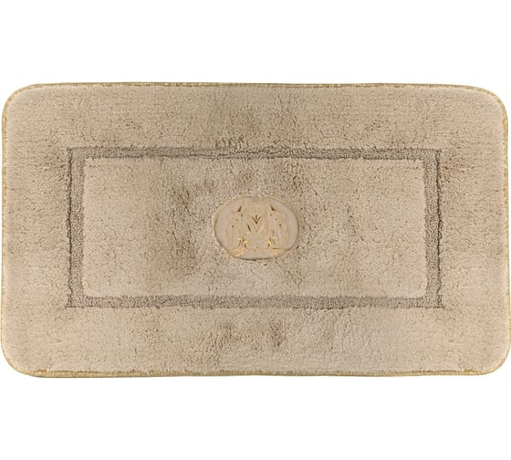 Изображение товара Коврик для ванной комнаты Migliore 70x140 см., вышивка логотип, капучино, окантовка золото 30781