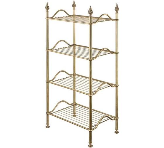 Изображение товара Этажерка Migliore MIRELLA L50хH107xP34 см, 4 полки-решетки, латунь, бронза 26626